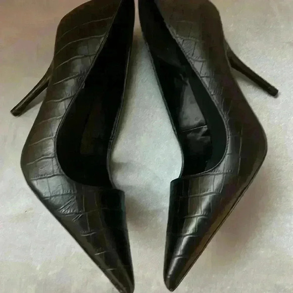 Topshop women's tatiana pointy toe pumps embossed  leather - Picture 5 of 9